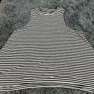 black and white stripe top. size XL, loose fit.